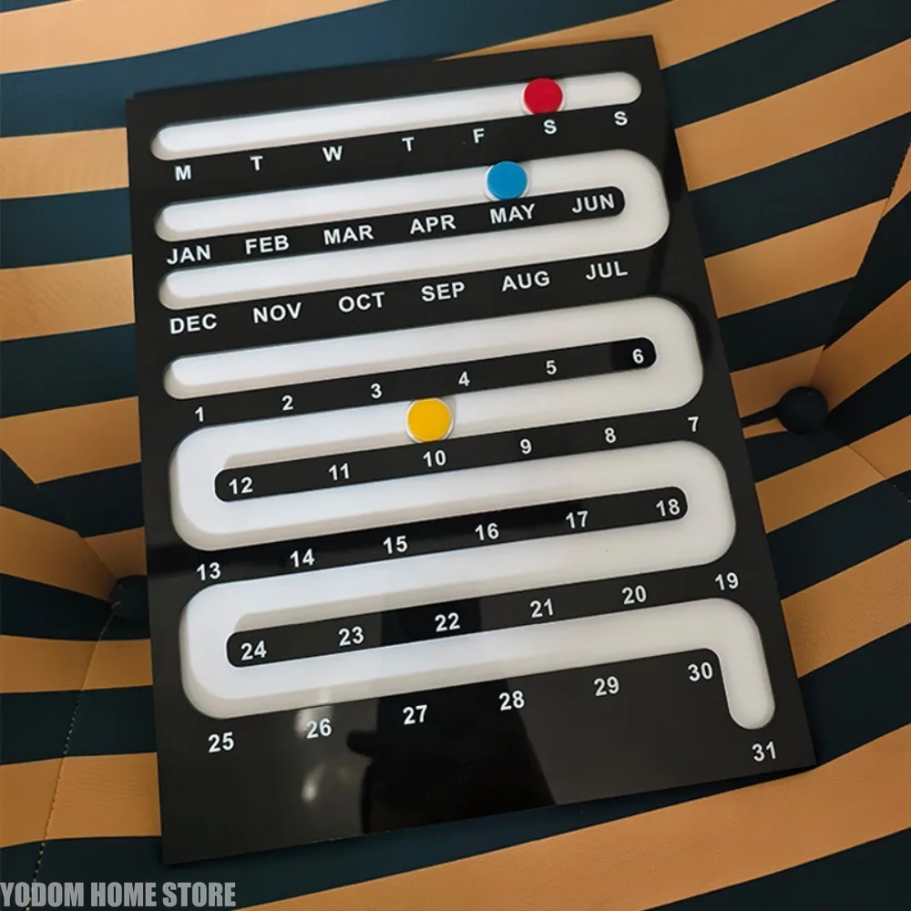 Home Office Gadgets - Nordic Acrylic Perpetual Calendar - Creative