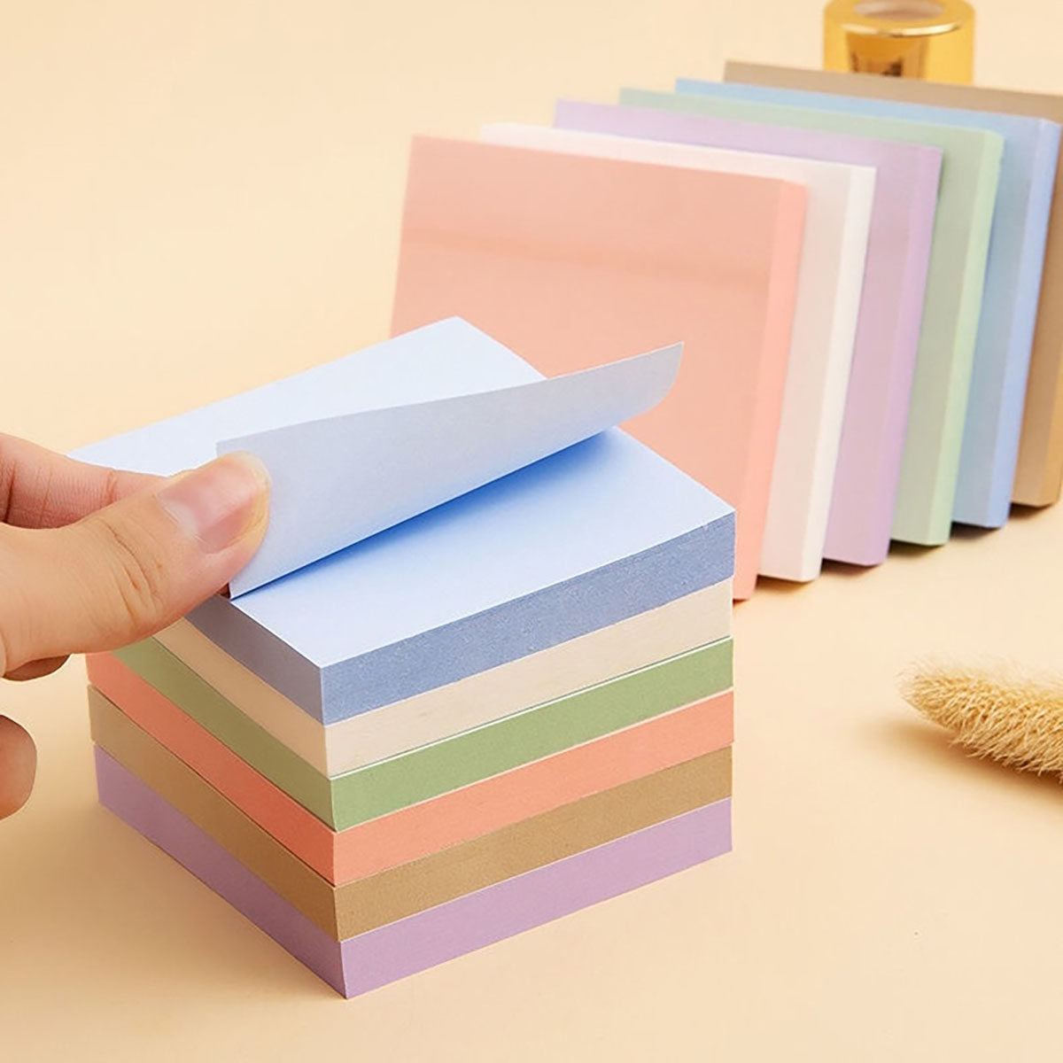 Sticky Note Dispenser - 100Sheets Color Sticky Notes Pads Posits