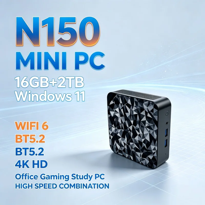 Home Office Windows 11 - Ultra Compact Slim Mini PC Host