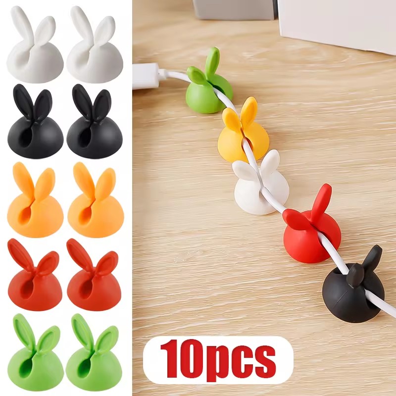 Cable Management Box - Cute Rabbit Ear Cable Manager Desktop