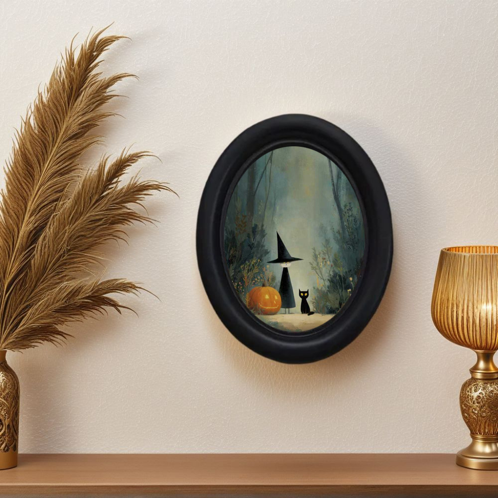 Home Office Wallpaper - A 3D Vintage Halloween Witch and