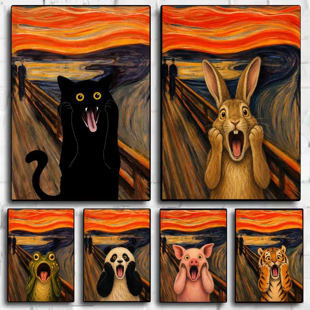 Home Office Wallpaper - Edvard Munch The Scream Animal Poster