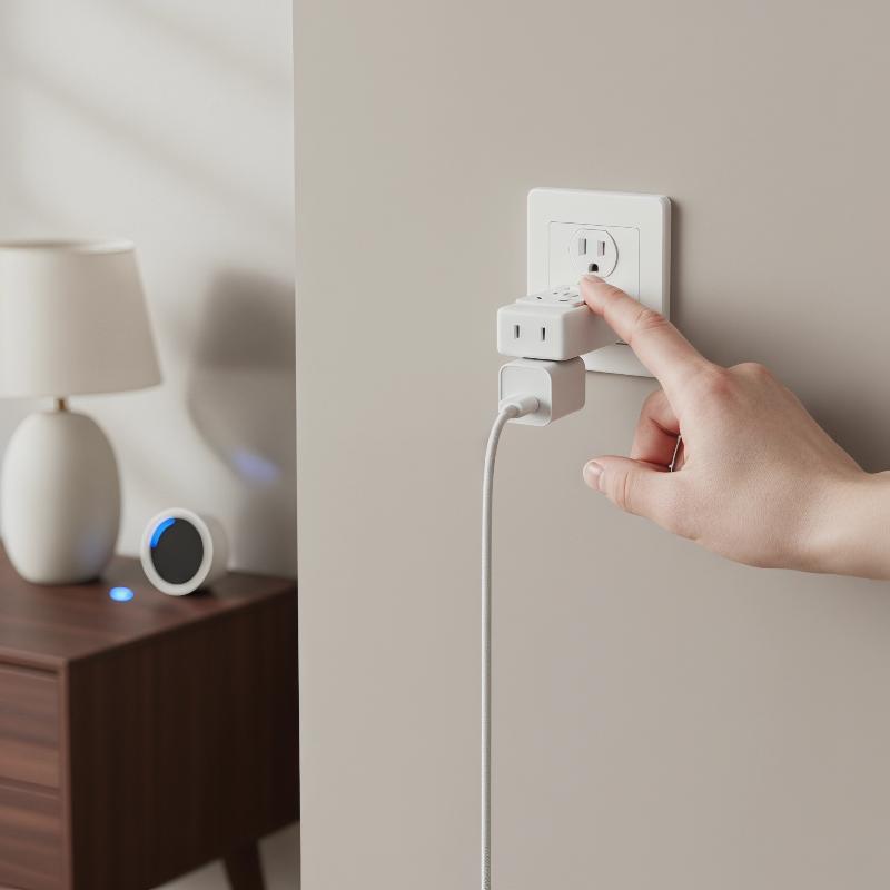 Home Office For Two - Two Prong Outlet Extender 180 Degree