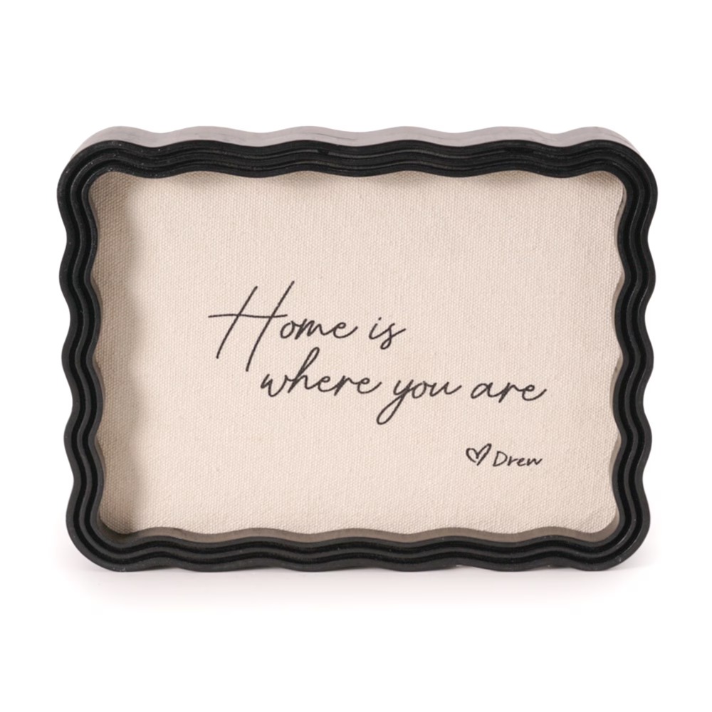 Black Wavey Frame Canvas Typog - огляд і ціна Home Office For Two
