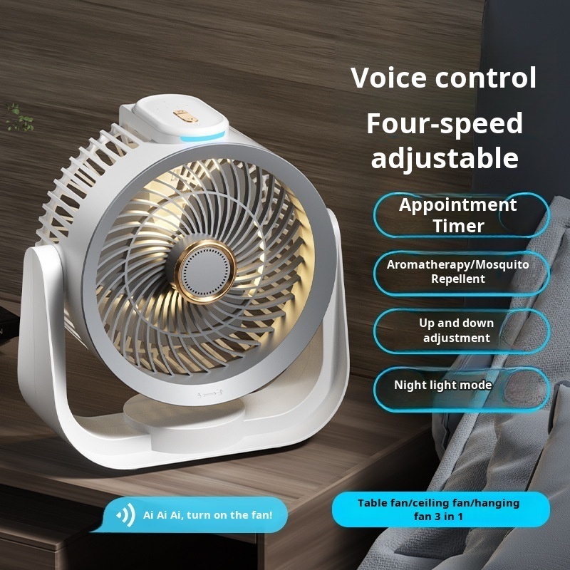 Smart Desk Fan Voice Activated - огляд і ціна Home Office Gadgets