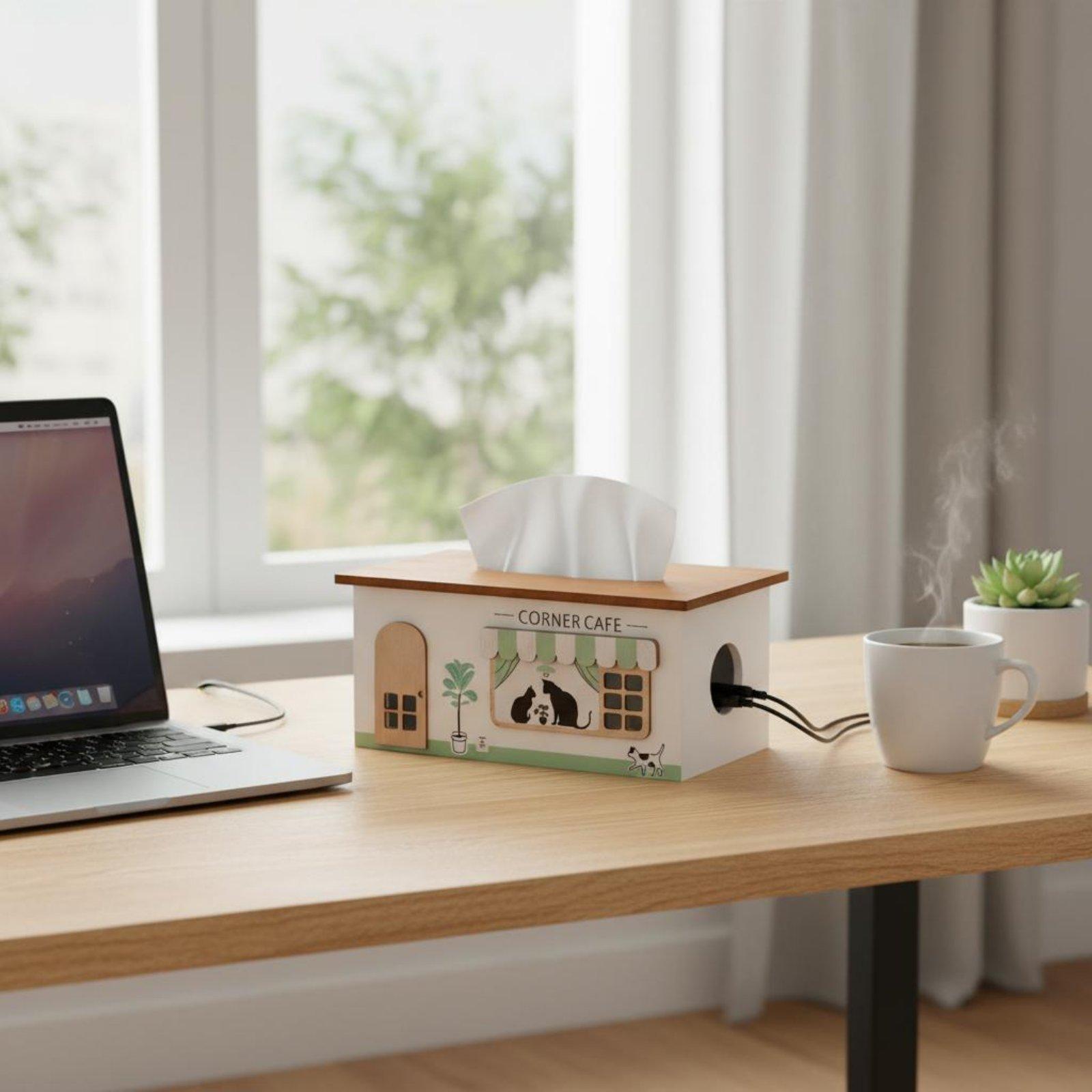 Wooden Cord Management Box Tid - огляд і ціна Cable Management Box