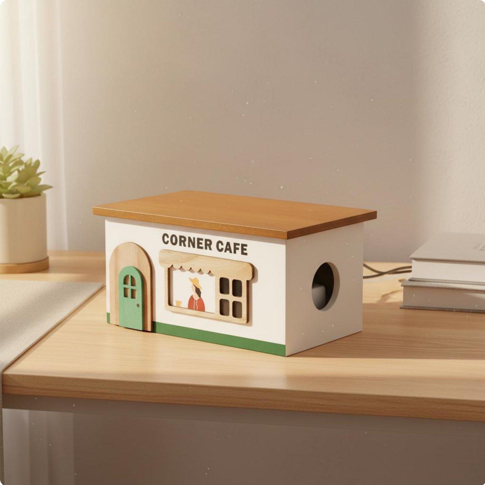 Wooden Cord Management Box Tid - огляд і ціна Cable Management Box