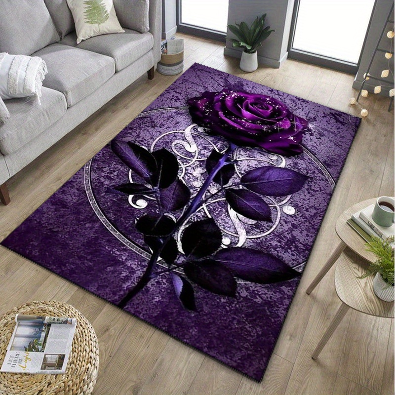 Purple Leaf Rug for Elegant Of - огляд і ціна Home Office Interior Design