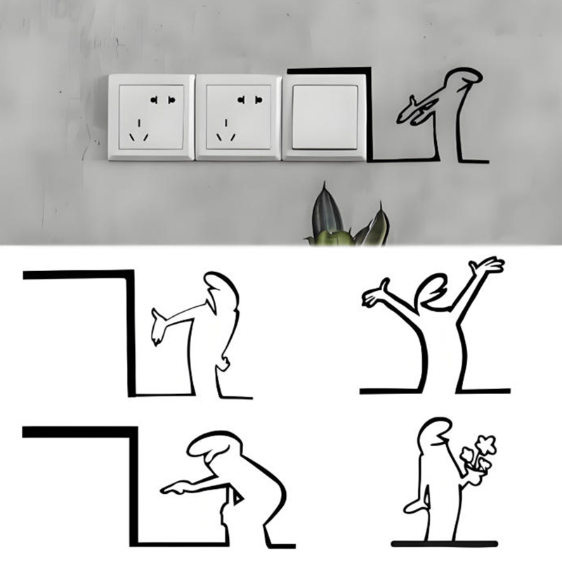 New！Minimalist Switch Sticker  - огляд і ціна Home Office Interior Design