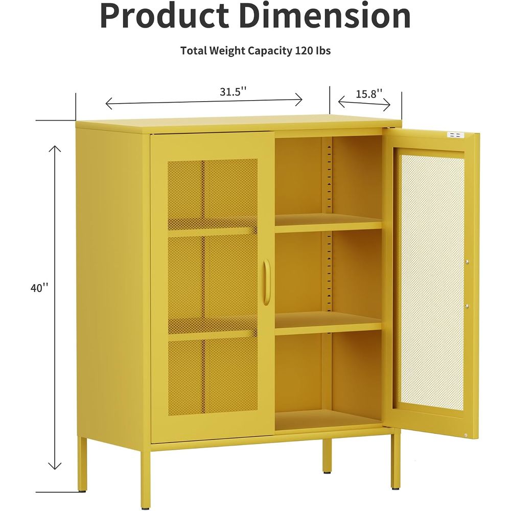 Mesh Metal Storage Cabinet wit - огляд і ціна Home Office For