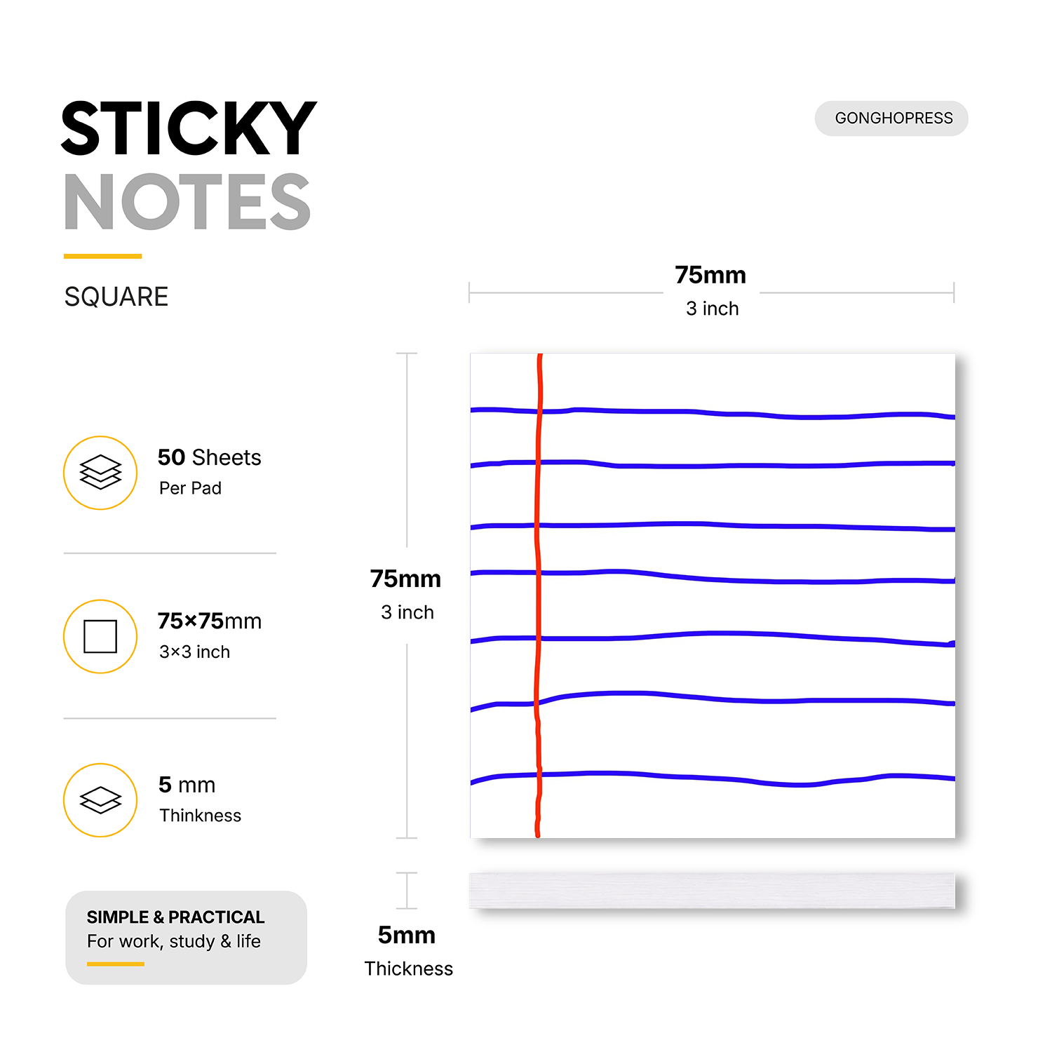 2pcs Lined Sticky Notes, Self  - огляд і ціна Sticky Note Dispenser