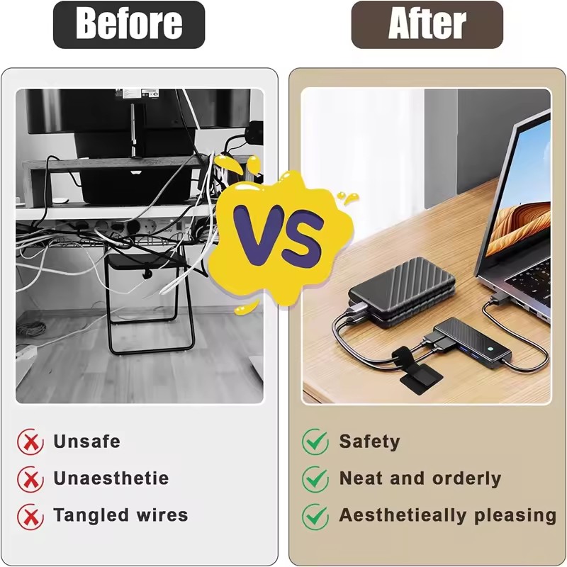 Adhesive Under Desk Cable Ties - огляд і ціна Cable Management Box
