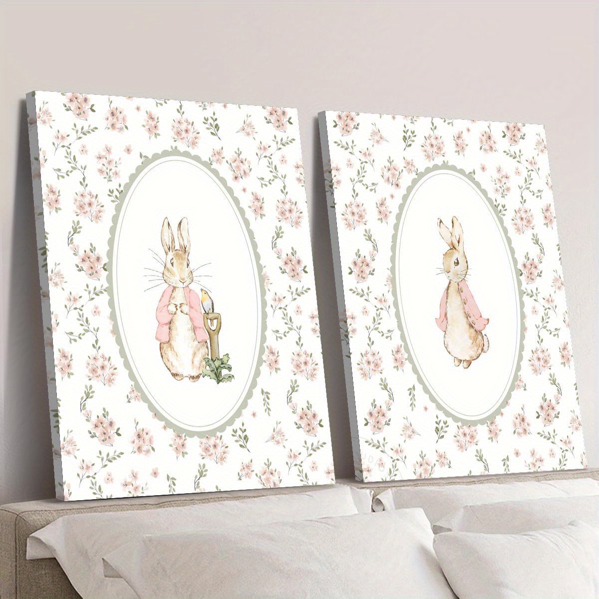 2pcs Retro Easter Rabbit Canva - огляд і ціна Home Office For Two