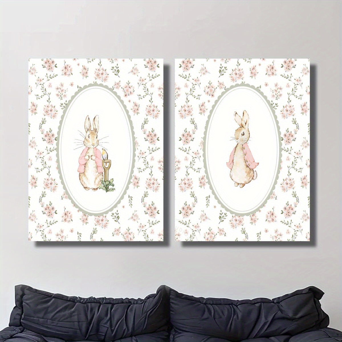 2pcs Retro Easter Rabbit Canva - огляд і ціна Home Office For Two
