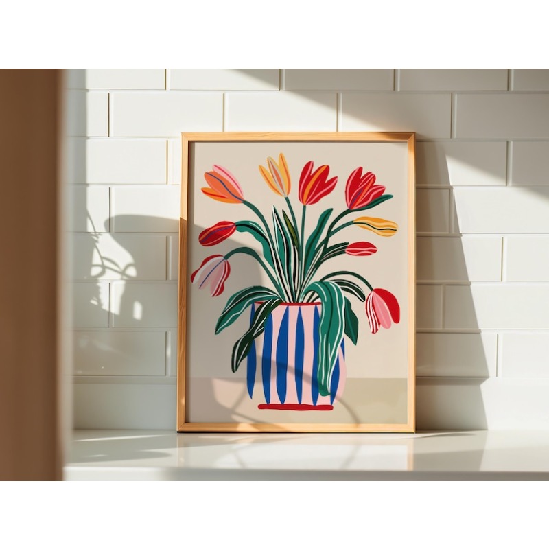 2pcs Tulip Flowers Canvas Wall - огляд і ціна Home Office For Two