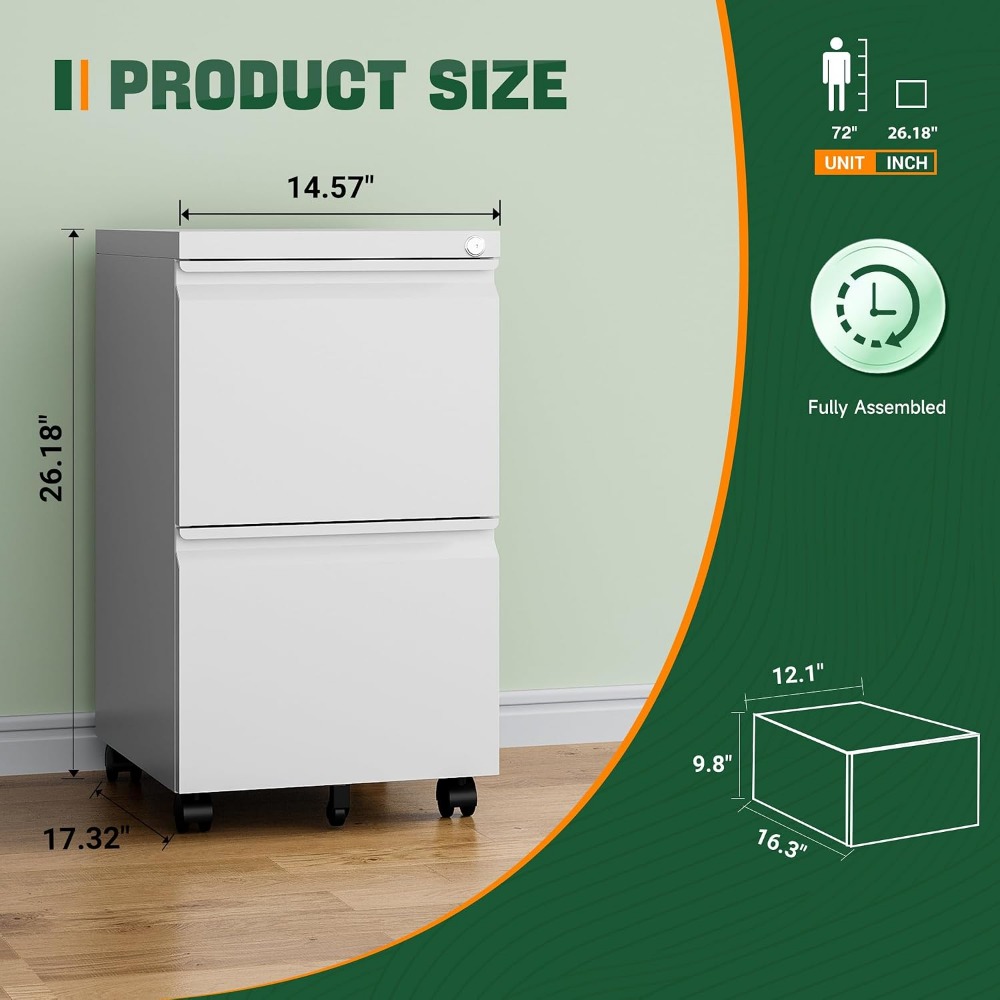 Two Drawer Mobile File Cabinet - огляд і ціна Home Office For Two