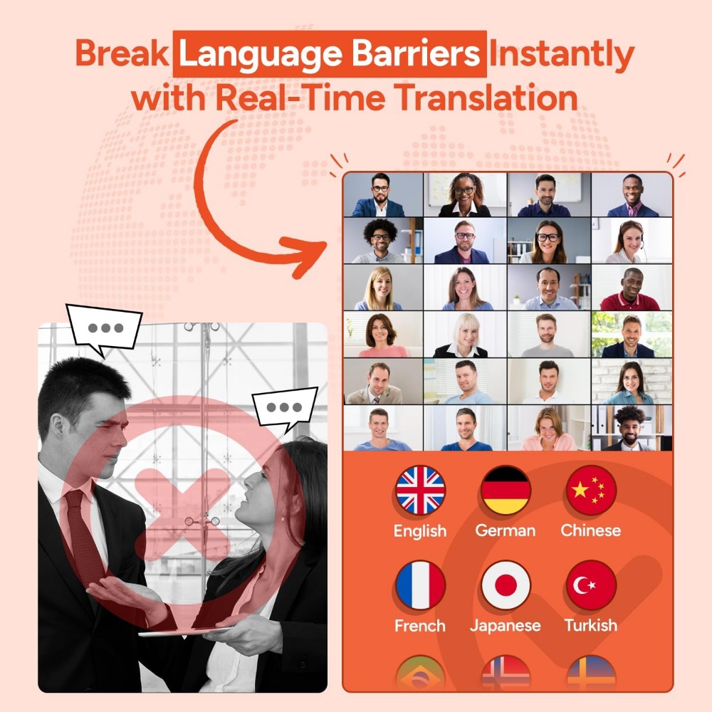 Real-Time Translation Earbuds: - огляд і ціна Noise Canceling Headphones
