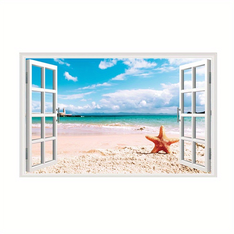3D Wall Stickers Fake Window S - огляд і ціна Home Office Wallpaper