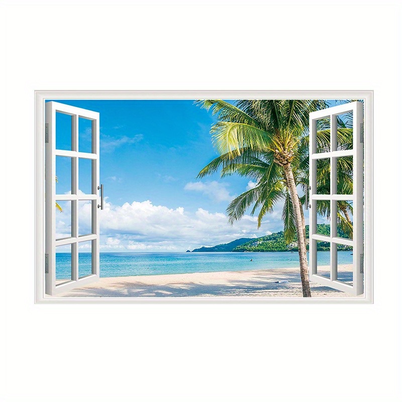 3D Wall Stickers Fake Window S - огляд і ціна Home Office Wallpaper