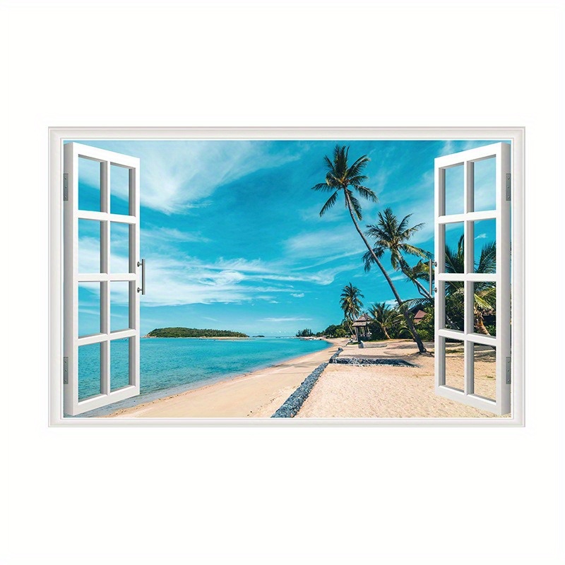 3D Wall Stickers Fake Window S - огляд і ціна Home Office Wallpaper