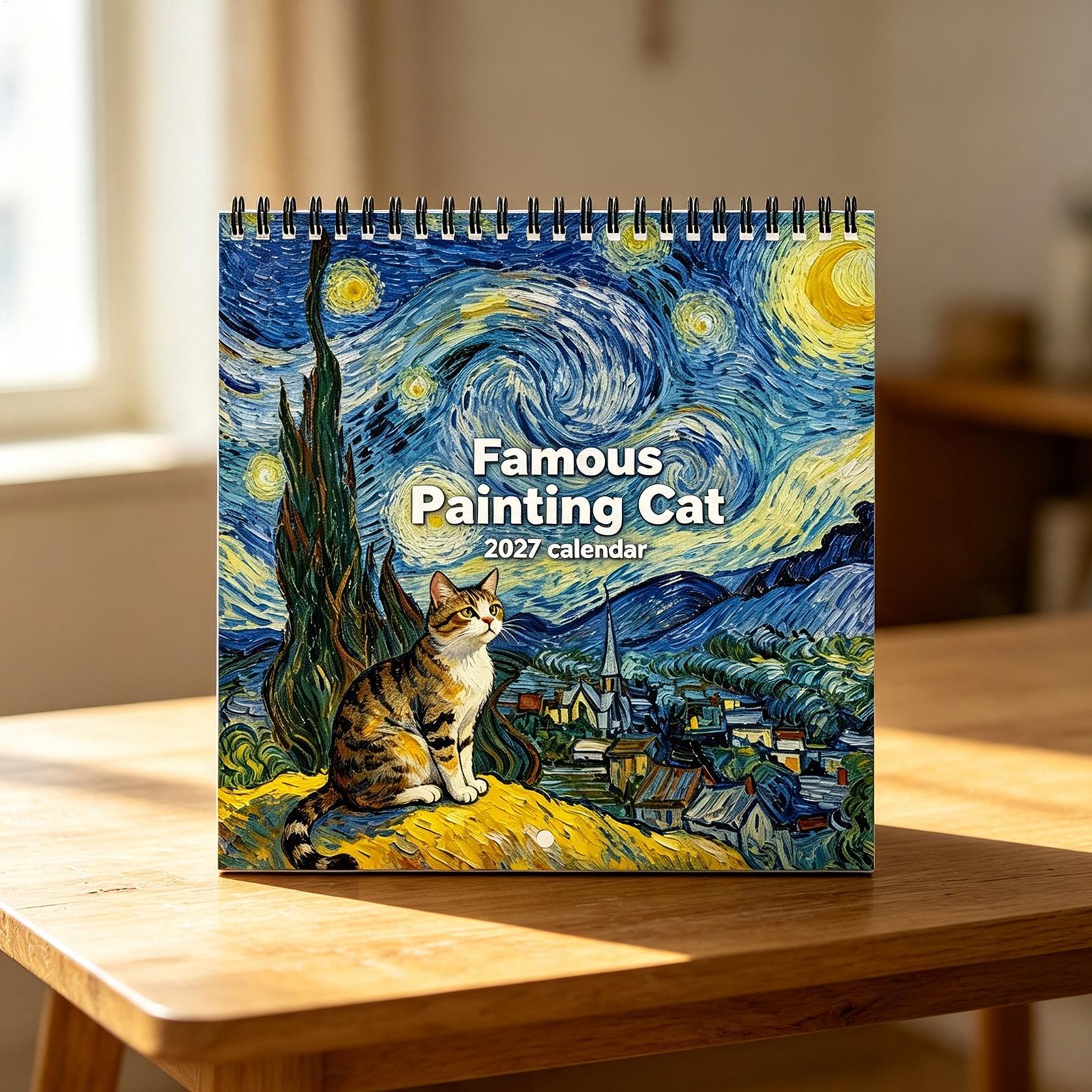 2027 Wall Calendar Cat Starlig - огляд і ціна Home Office Wallpaper