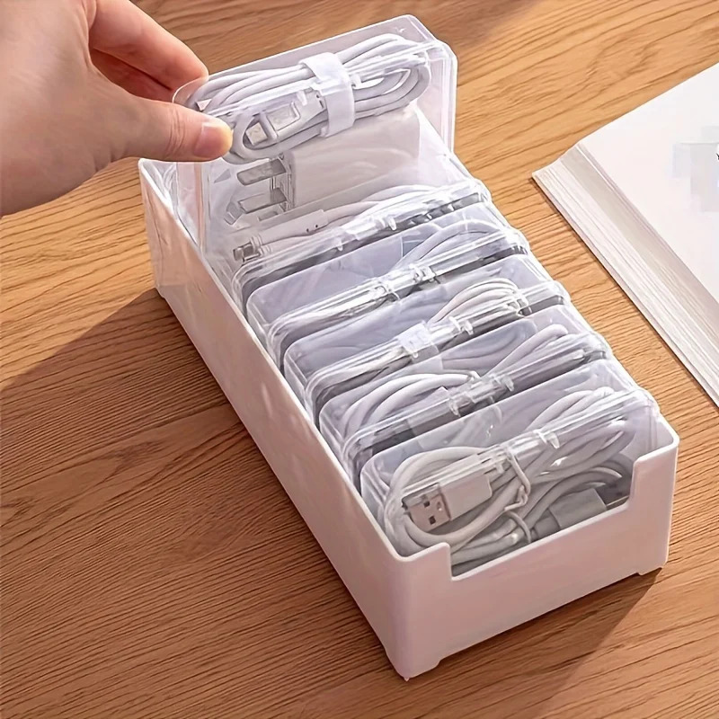 7 In 1 Clear Data Cable Storag - огляд і ціна Cable Management Box